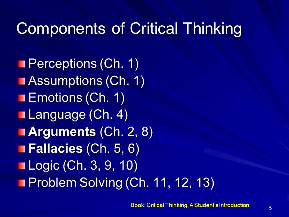 Five Parts of Critical Thinking